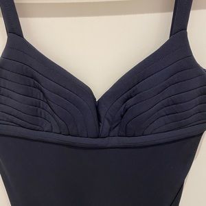 Navy blue cocktail dress by designer Celine
